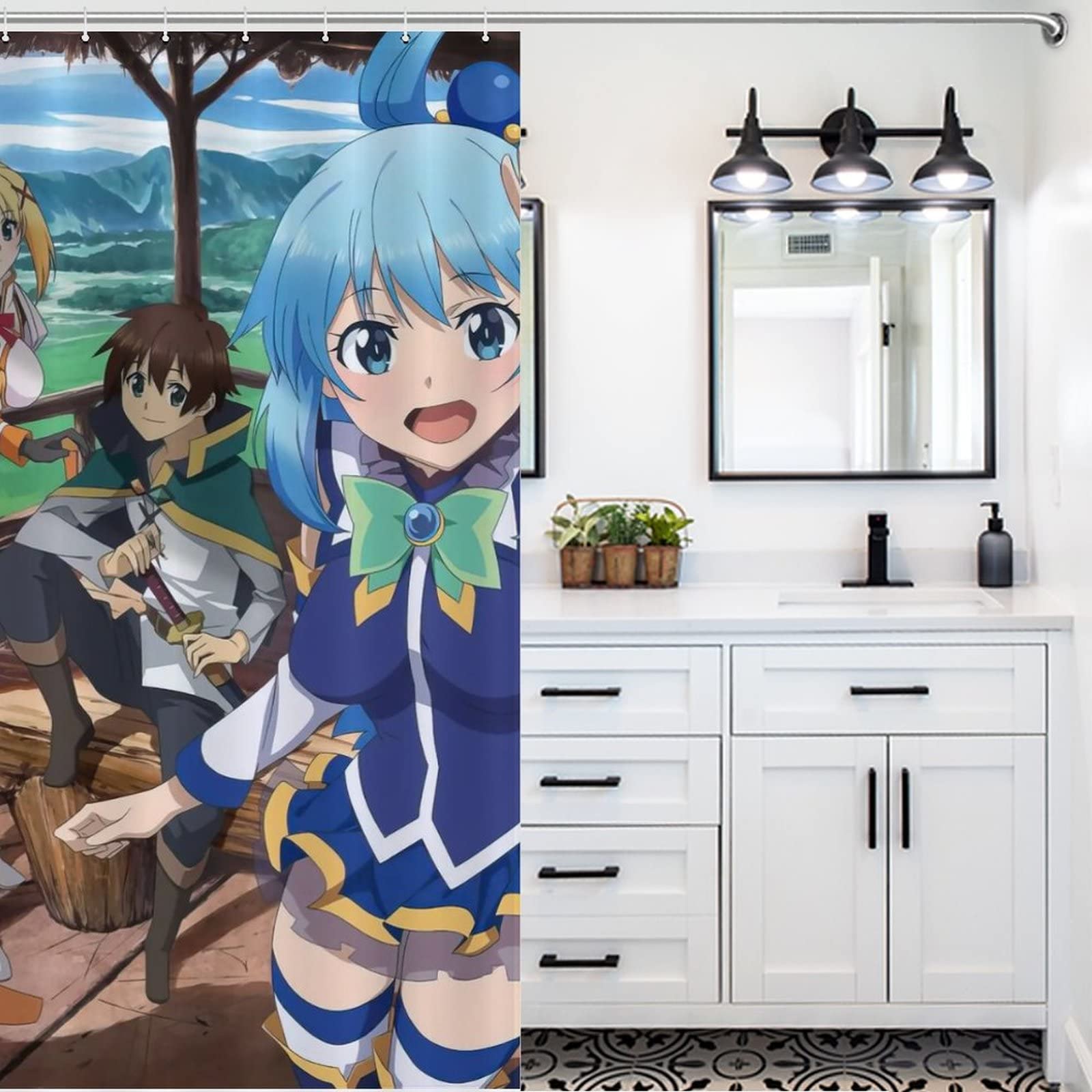 Amazon｜シャワーカーテンこのすば アクア めぐみん ダクネス